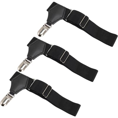 3 pièces Jarretière de chaussette Élastique Simple Pince Jarretière de chaussette Antidérapante Porte-jarretelles pour Pantalon Vêtements