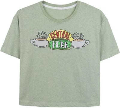 Dames-T-Shirt met Korte Mouwen Friends Lichtgroen - XL