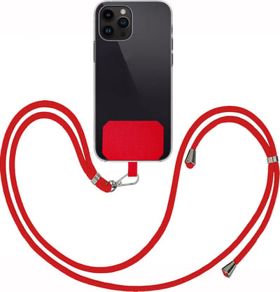 Telefoonkoord Universeel Verstelbaar Telefoon Koord Telefoonkoorden Telefoonketting - 150 cm - Rood