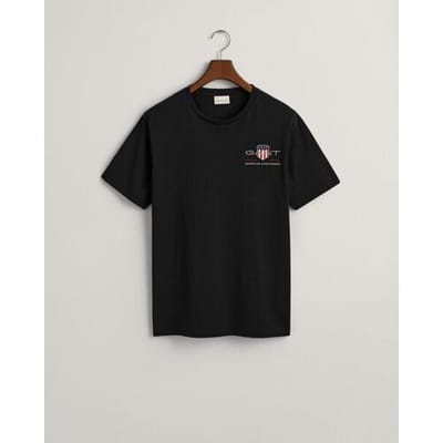 Gant Reg Archive Shield Emb T-shirt Met Korte Mouwen Zwart S Man