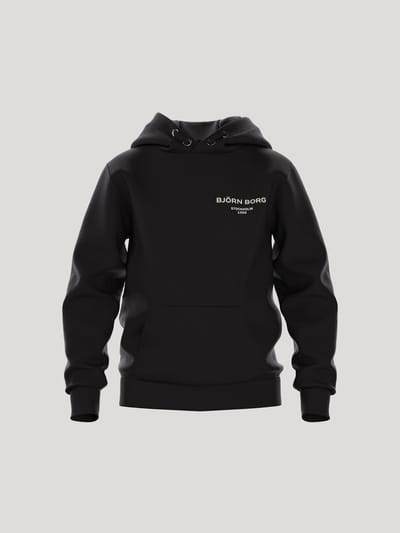 Björn Borg Essential 1 Hoodie Kinderen Trui Met Capuchon Jongens - Zwart 25 - Maat 122/128