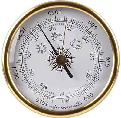 Weerstation Barometer - Luchtdrukmeter - Thuis Weer Meten - Multifunctionele Meting - 72 mm Diameter - Wit