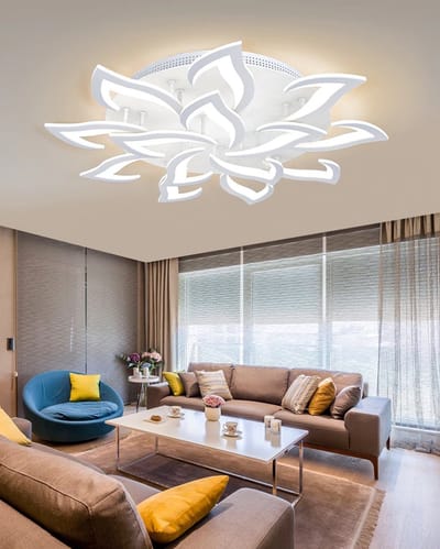 14 Lotus Plafond Verlichting - Moderne LED - Woonkamer - Keuken - Slaapkamer - Kinderkamer - Plafonnière - Dimbaar Met Afstandsbediening en App