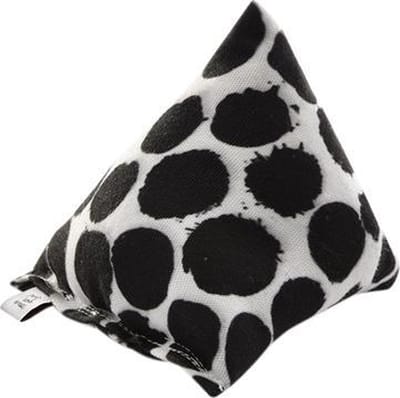 Piramidevormig kussentje met catnip - Punkte - Zwart / Wit - 11 x 11 x 11 cm - Canadian Cat Company - Kattenspeelgoed