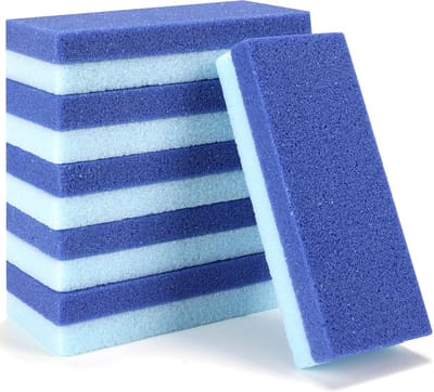 Puimsteen - 6 stuks - Schuurblokje - Grof & Fijne kant - Pedicure - Eelt Verwijderen - Hand en Voet Verzorging - Exfoliërende pedicuretool - Voor Zachte Handen En Voeten - 12*5cm - Blauw