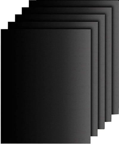 Pack of 5 BBQ Grill Mat - 40 x 32 cm - Non-Stick - PFOA-Free - Reusable - Heat Resistant - Grill Mats voor Gas Grill - Electric Grill - Charcoal Grill
