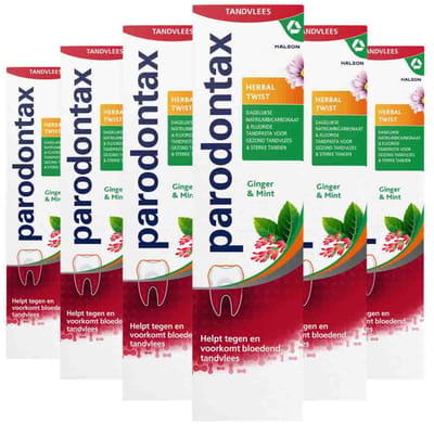Parodontax - Tandpasta - Herbal Twist - Ginger & Mint - 75ml x 6