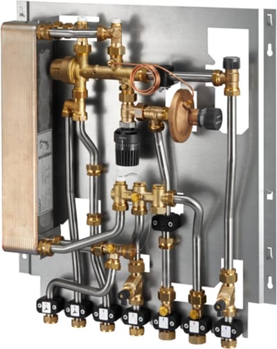 OVENTROP Woningstation Regudis W-HTF met direct verwarmingscircuit Vermogensbereik 1, 12 l/min., warmtewisselaar koper gesoldeerd, 1341130