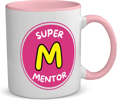 Akyol - super mentor koffiemok - theemok - roze - Mentor - een mentor - school - verjaardagscadeau - afscheidscadeau - kado - gift - geschenk - 350 ML inhoud