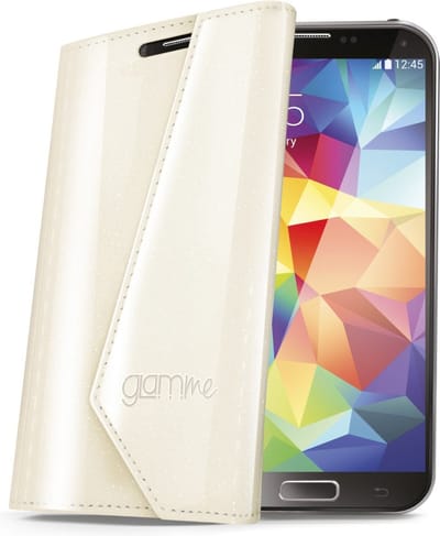 Samsung Galaxy S5 Hoesje - Celly - Wally Lady Serie - Kunstlederen Clutch - Wit - Hoesje Geschikt Voor Samsung Galaxy S5