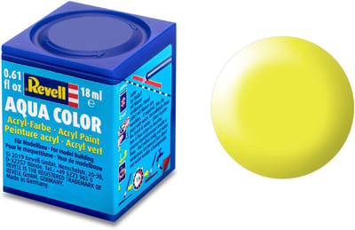 Revell Hobbyverf Acrylverf - Aqua #312 Luminous Yellow - Satin - RAL1026 - Acryl - Verf potje - 18 ml