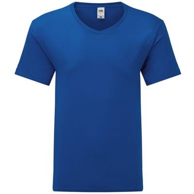 Fruit of the Loom Heren Iconic 150 V Hals T-shirt (Koningsblauw)