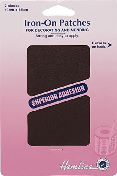 Strijkbare Katoenen Reparatielappen Bruin