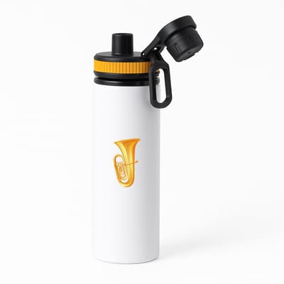 Hacebo® - Hoorn waterfles met draaidop oranje - Muziek - Muzikanten - Instrument - blaasinstrument - muzikanten - water fles - 850ML
