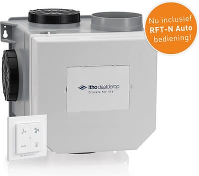 Itho Daalderop CVE-S eco fan ventilator box alles-in-1 pakket SE 325m3/h + vochtsensor + RFT-N auto - euro stekker