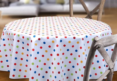 JGS ® Stijlvolle Tafelkleed Met Kleurige Stippen Voor Binnen En Buiten Gebruik