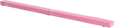 HOMCOM evenwichtsbalk - grenenhout, polyester - roze - 210x10x6,5 cm