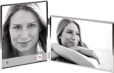 Walther WD115S Chloe - Dubbele Portretlijst - Fotoformaat 2x10x15 cm - Zilver
