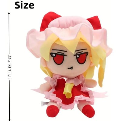 20cm Touhou Project Flandre Pluche Pop Zacht Knuffelbeest fumo×fumo Verzamelspeelgoed voor Verjaardag Kerst 20m beige