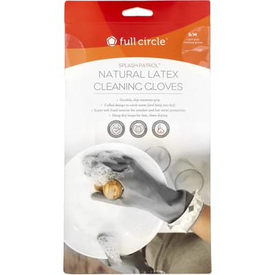 Natuurlijke latex schoonmaakhandschoenen, grijs, maat S/M gray