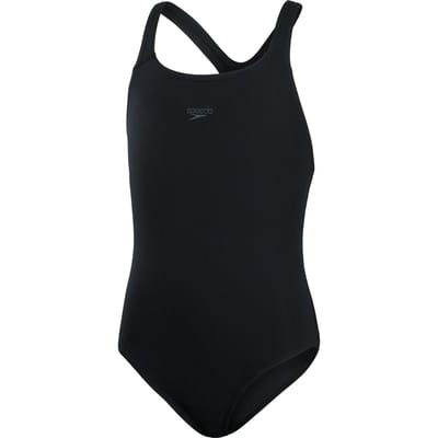 Speedo Endurance+ Medalist Meisjes Sportbadpak - Kleurvast Badpak Meisjes - Chloorbestendig Zwempak Meisjes - Sportbadpak Kids met Medalist-rug - Zwart - Maat 128