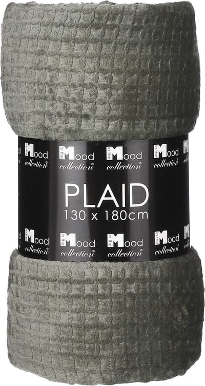 In The Mood Collection Joanne Fleece Plaid - L180 x B130 cm - Polyester - Donkergroen