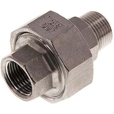 Rp 3'' x R 3'' F/M RVS Borstnippel 3-delig met Conische afdichting 16 Bar - FL2S-FM-SH-300R-C