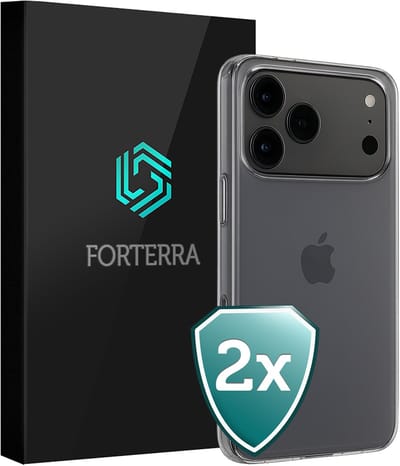 Hoesje 2 Stuks - Geschikt voor Apple iPhone 17 Pro Max - Sterk & Shockproof - Back Cover - Case Siliconen - Telefoon Hoes - Transparant