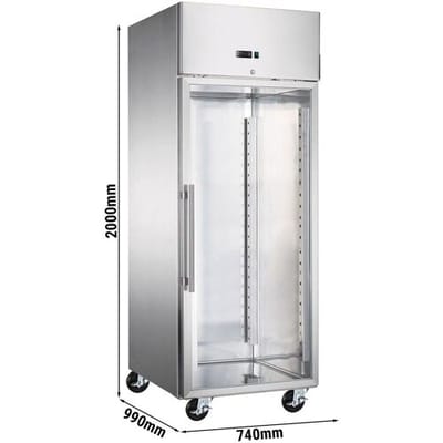 GGM Gastro Bäckerei-Kühlschrank Edelstahl ECO - EN 600x800 - 800 Liter - mit 1 Glastür Zilver