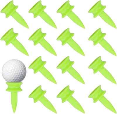 Golf Tees Plastic Oefen Golf Tees Kleine Kasteel Tees 25mm Groen voor Golfonderdelen, 100 stuks, Golf Tee