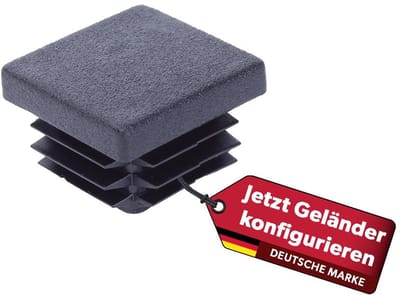Paalkap voor universele palen 30 x 30 mm | 4 stuks | zwart kunststof | paalafdekking | afdekkap