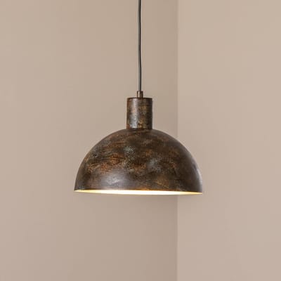 Opviq Hanglamp Kure, zwart-bruin, metaal, Ø 30 cm, E27