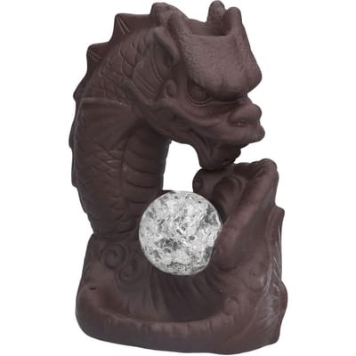 Rook Waterval Terugstroom Wierookbrander Keramische Wierookhouder Draak Aroma Brander Huisdecoratie Ornament black