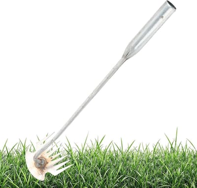 Onkruidverwijderaar Tuin - Bodemluchtiger Wortelsteker - Tuinonderhoud Bodem - Duurzaam Mangaanstaal - 43 cm Lengte - Zilverkleurig