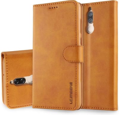 LC.IMEEKE Luxe Book Case - Geschikt voor Huawei Mate 10 Lite Hoesje - Bruin