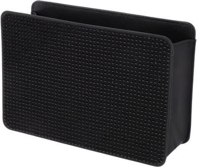 Dailygoods- Afvalemmer Inklapbaar - Autoafvalemmer 20 x 7 x 14 cm - Zwart Kunstleer - Geschikt voor SUV's en Minivans - Eenvoudige Installatie - Vuilnisbak