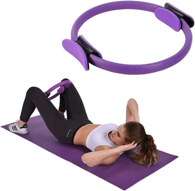 longziming - Pilates Ring - Fitness Training Ring - 38cm - Yoga Weerstand Ring - Doppelgriff Design - Tweelaags Golvend Profiel - Glasvezelversterkt Kunststof - Ultralicht En Compact - Veelzijdig Voor Thuis En Gym - 1 Stuk