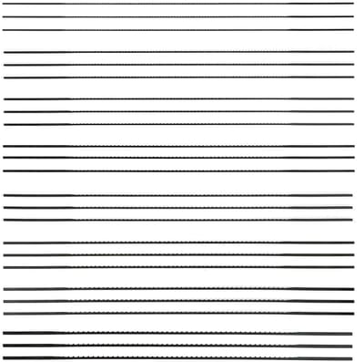 Set van 24 figuurzaagbladen - 130 mm - Scrollzaag voor hout, kunststof en metaal - Ideaal voor hobbyisten en professionals