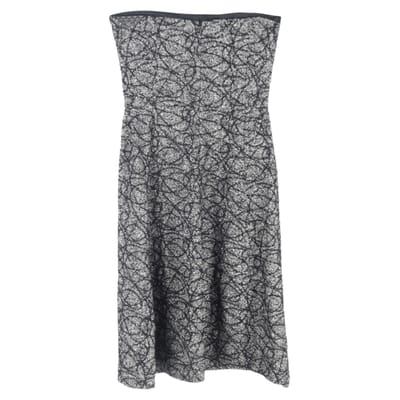 Max Mara Tweed Mini-jurk in Grijs Virgin Wol