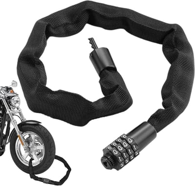 Fietsslot Kettingslot - Anti-diefstal slot - Fiets beveiligen - 4-cijferige code - 120 cm - Zwart