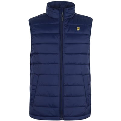 Farah Heren Dover gewatteerd vest (Yale Blauw)