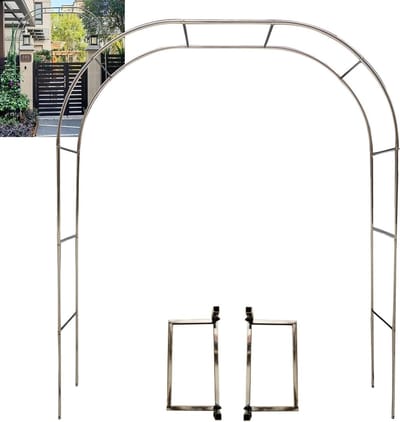 Roestvrij Stalen Tuinboog - Bruiloftsboog Tuinprieel - Klimplanten Ondersteunen - Roestbestendig Duurzaam Staal - 3.5 x 2.4 meter