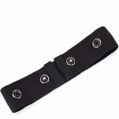 Onzichtbare Jeans Riemgesp Elastische Dames Riemgesp Verlengstuk Elastische Expansie Verstelgesp Elastische Heren Luie Riem zwart