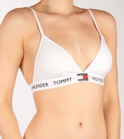 Tommy Hilfiger dames Tommy 85 triangel BH - katoen gevoerd - wit