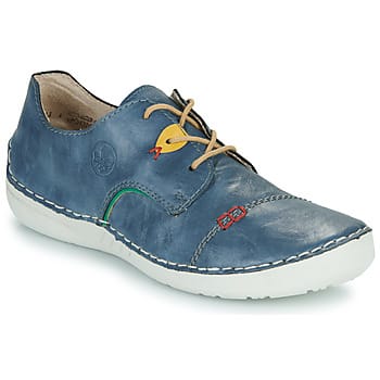 Rieker dames veterschoenen lage schoenen zakelijke schoenen leren schoenen 52528-14 blauw