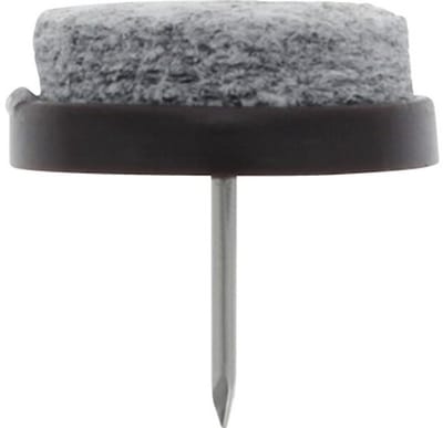 TARROX Meubelglijder Vilt Schroefbaar rond bruin Ø 28 mm, 24 stuks