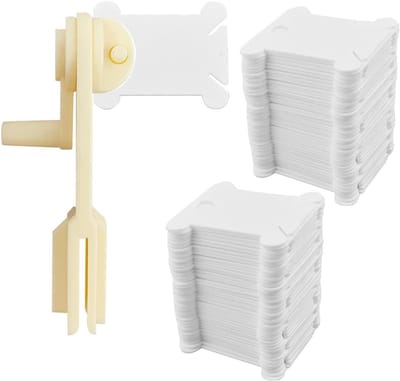 Floss Klossen - Draad Organisator - Borduurgaren Sorteren - Duurzaam Kunststof - 120 stuks - Wit