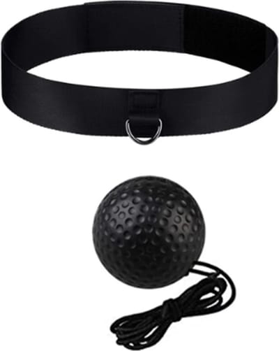 Reflex Ball - Zwart/ Box Reflex Bal / Hoofd Reflexbal / Hoofdband / Workout / Mini Punch Home Trainer Boks Kickboks / Zwart Zwart