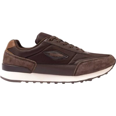 Kappa Heren Suède Platte Sneakers (Donkerbruin)