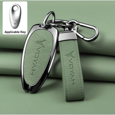 Coque de Protection pour Clé de Voiture en Alliage de Zinc et Cuir Porte-Clés pour Voyah Free I-Land Dreamer - Accessoires de Protection pour Clé Auto gray